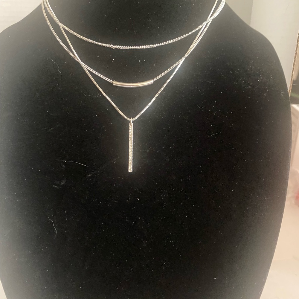 💍💎 SALE Nine West Silver Multi-Layer Necklace